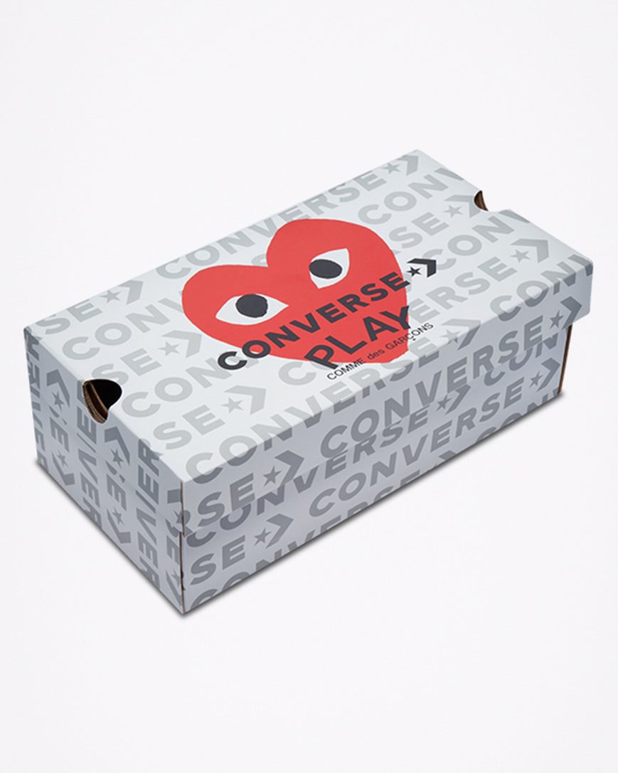 Tenisi Dama Converse x Comme des Garçons PLAY Chuck 70 Gri Negrii | RO QSU013378